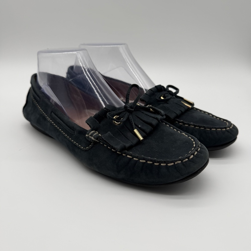 Sebago Meriden Kiltie Loafers Moccasins Driving Shoes Navy Suede Women's 8